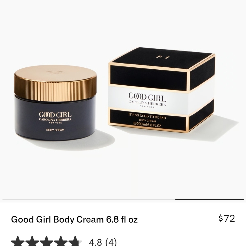 Carolina Herrera Good Girl Body Cream – Black & Gold Packaging